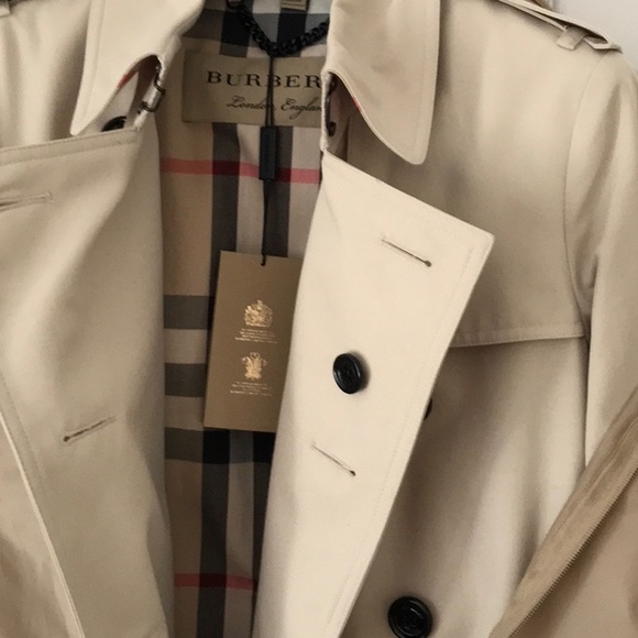 🎊S🚫LD🏦! NEW 🧥 Burberry Harbourne Stone Trench Coat RARE sz 0! 🧥 - Picture 5 of 10